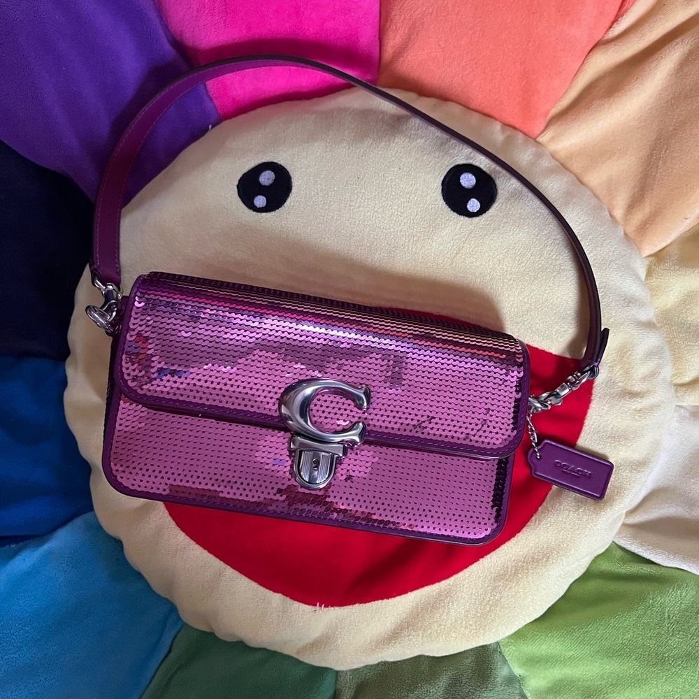 COACH Pink Sequin Shoulder Bag